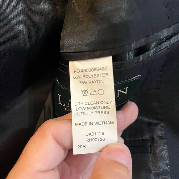 Lauren Ralph Lauren Men's Navy Blue Sport Coat Blazer Size 20R Formal - Picture 3 of 5